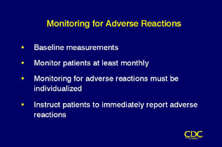 Slide 79: Monitoring for Adverse Reactions. Click for larger version.