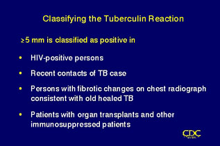 Slide 33: Classifying the Tuberculin Reaction. Click for larger version.