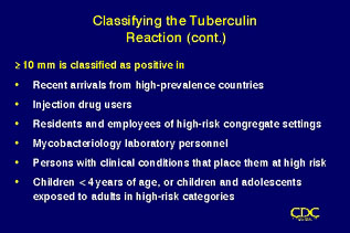 Slide 34: ClasSifyijg the Tuberculin Reaction (cont.). Click for larger version.