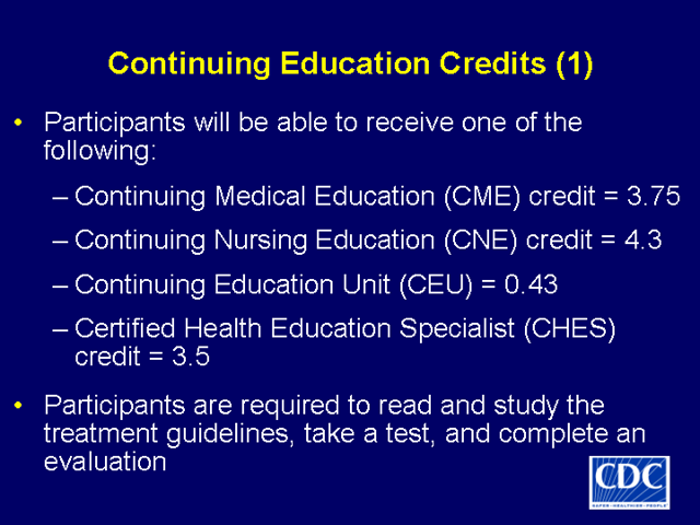 Slide 62: Continuing Education Credits (1)