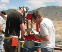 Testing fiber reinforced shotcrete panels at a mine site