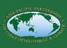 Green and blue APP logo, comprised of globe surrounded by words reading Asia-Pacific Partnership on Clean Development and Climate