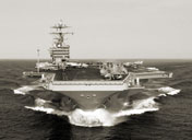 Image of U.S. Navy aircraft carrier.