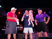 Congressman Scalise with daughter Madison on stage at the Mandeville Seafood Fest. (7/4/2008)