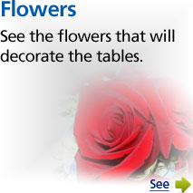 See the flowers that will decorate the tables.