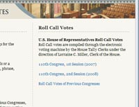 The Clerk's Legislation and Votes Webpage