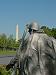 Korean War Veterans Memorial with Washington Monument