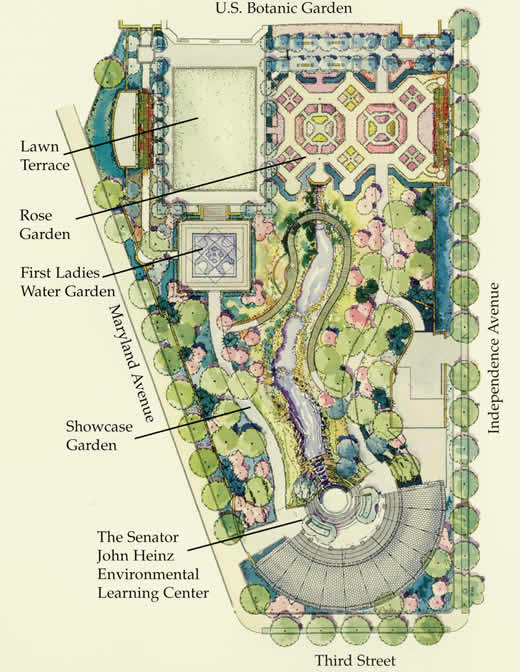 Map of National Gardens complex