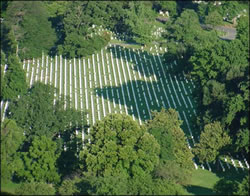 Aerial photo of Arlington Cemetery