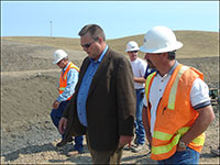 Photo | Senator Tester tours a water project near Wolf Point