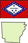 Arkansas: Map and State Flag