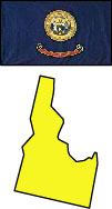 Idaho: Map and State Flag
