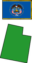 Utah: Map and State Flag