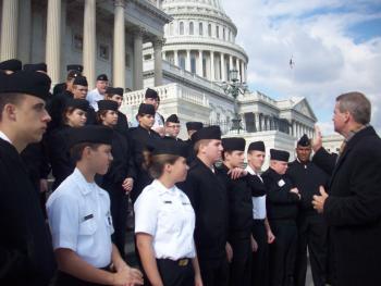 Rep. Barrett meets with JROTC group from Easley.