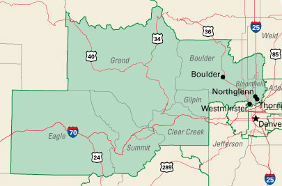 map of Colorado's 2nd Congressional District