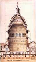 1859 Cross-Section Drawing of the Capitol Dome and Rotunda 
