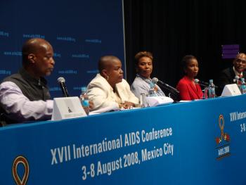 Congresswoman Barbara Lee at the XVII International AIDS Conference in Mexico City