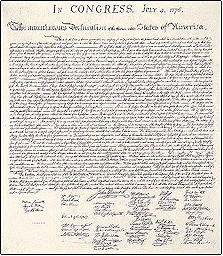 Click here for a larger image of the Declaration of Independence