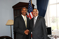Congressman Clay meets with former NFL Star Everson Walls about disparities in organ donations in the minority community