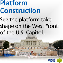 See the platform take shape on the west front of the U.S. Capitol