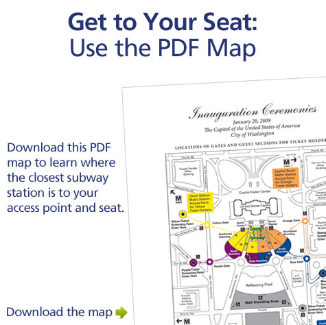 Download this PDF map to learn where the closest subway station is to your access point and seat