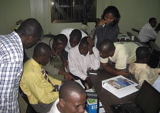 Photo depicting NOAA workshop in Ghana to train fishery observers. Click here for larger image.