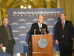 Senator Harkin discusses his efforts to make the Joshua Omvig Suicide Prevention bill law