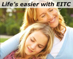 Mother and daughter - "Life's easier with EITC"