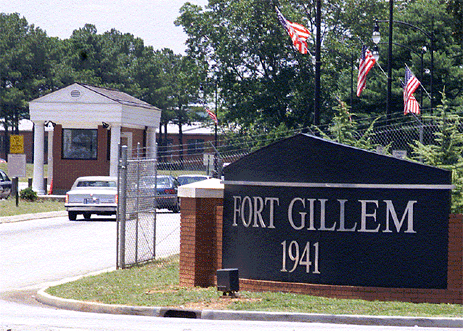 The Main Gate at Fort Gillem.