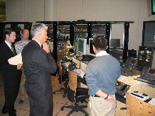 Senator Ensign tours a high tech business in Silicon Valley, California.