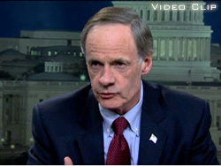 Senator Carper reacts to the State of the Union Address