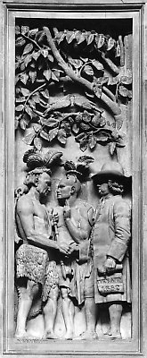 sculpture of William Penn's Treaty with the Indians, 1682 