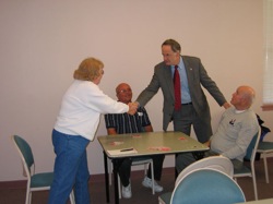 Senator Carper visits the Newark Senior Center