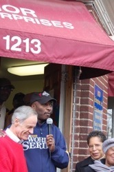 Senator Carper with organizer Norm Oliver and State Rep. Hazel Plant.