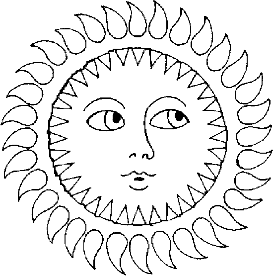 coloring picture of the sun