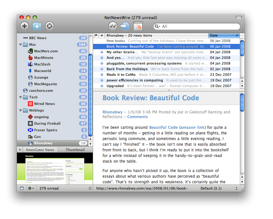 NetNewsWire Screenshot