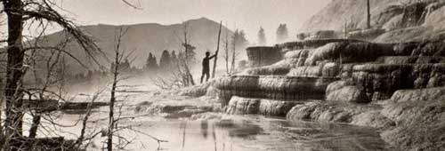 Mammoth Hot Springs, Yellowstone National Park, Wyoming.