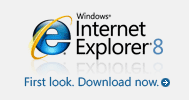 Windows Internet Explorer 8 first look. Download now.