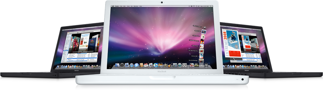 Apple Macbooks with OSX Leopard screenshots