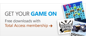 Get your game on - Free downloads with Total Access membership
