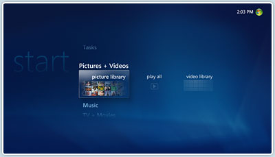 Windows Vista Home Premium with Windows Media Center has support for XBox 360