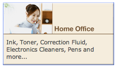 Home Office: Ink, Toner, Correction Fluid, Electronics Cleaners, Pens and more...
