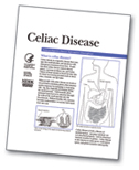 Photo of the cover of the “Celiac Disease” fact sheet.