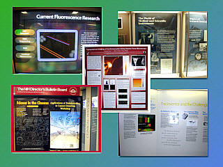 Composite photos showing recent research posters