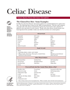 Cover of Celiac Disease Nutrition chart