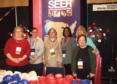 SEER Quality Improvement Team (L to R): Peggy Adamo, Jennifer Ruhl, Carol Johnson, Antoinette Percy-Laurry, Lois Dickie, and Carol Kosary