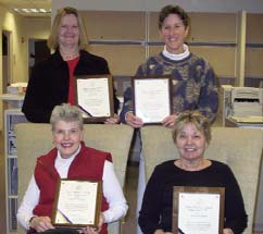 (L to R, upper row): Terri Harshman, Amy Garson; (lower row): Elizabeth Flagg, Judith Swan