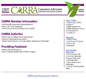 Carra web site screenshot