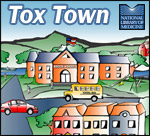 Tox Town portion of Town scene with logos - 150X136 pixels - 15 KB