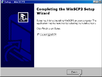 WinSCP Completing the WinSCP3 Setup Wizard